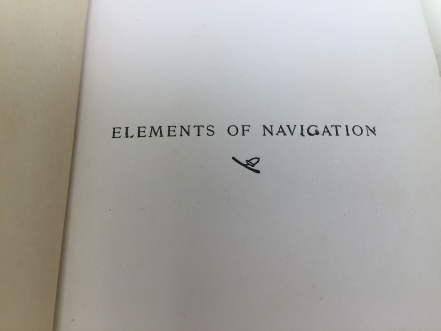 Elements Of Navigation By W. J. Henderson 1929 [Photo 7]