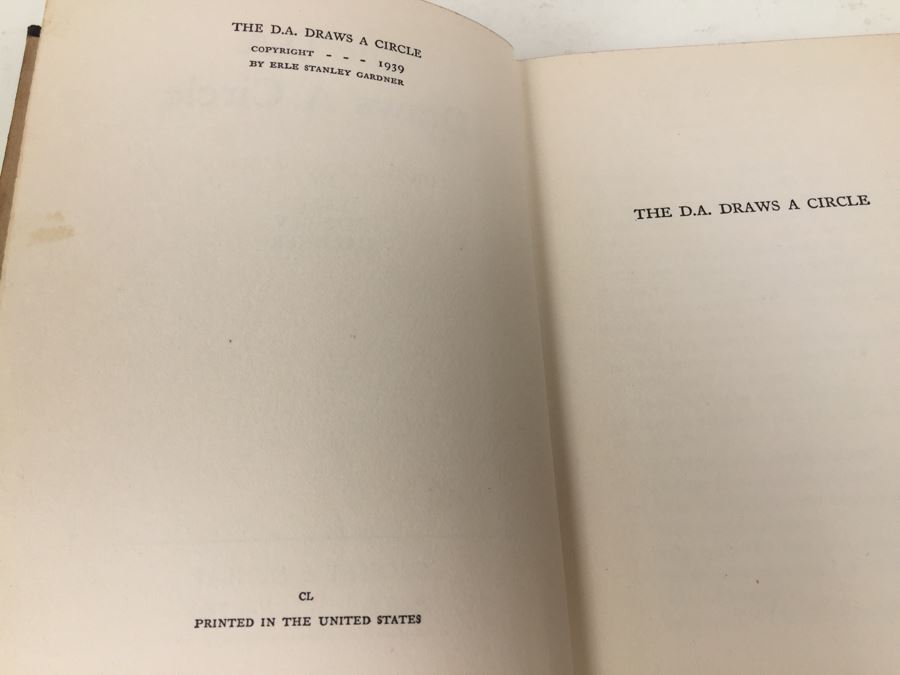The D.A. Draws A Circle Book By Erle Stanley Gardner 1939 [Photo 6]