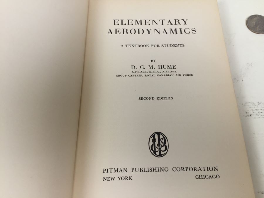 Elementary Aerodynamics By D. C. M. Hume 1941 [Photo 2]