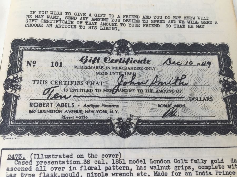 Robert Abels Antique Firearms And Edged Weapons Catalog No. 27 1949 [Photo 9]