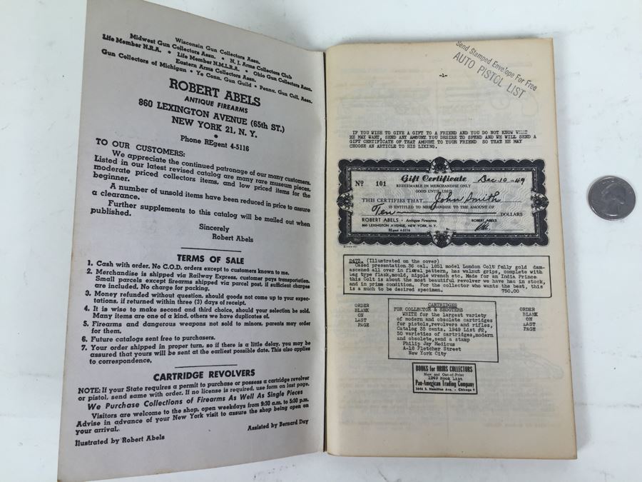 Robert Abels Antique Firearms And Edged Weapons Catalog No. 27 1949 [Photo 2]
