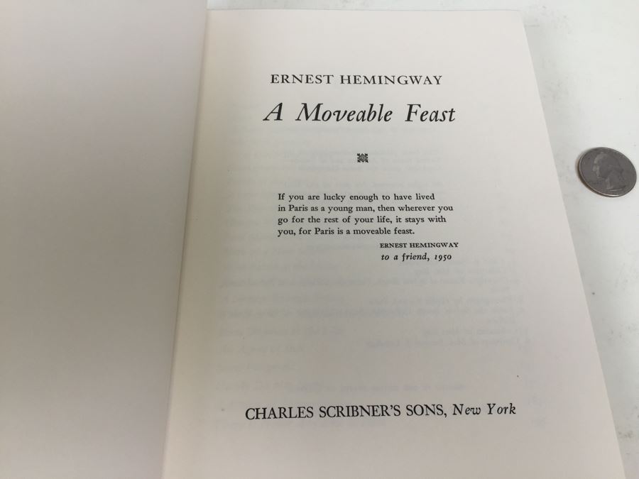 A Moveable Feast By Ernest Hemingway 1964 [Photo 2]