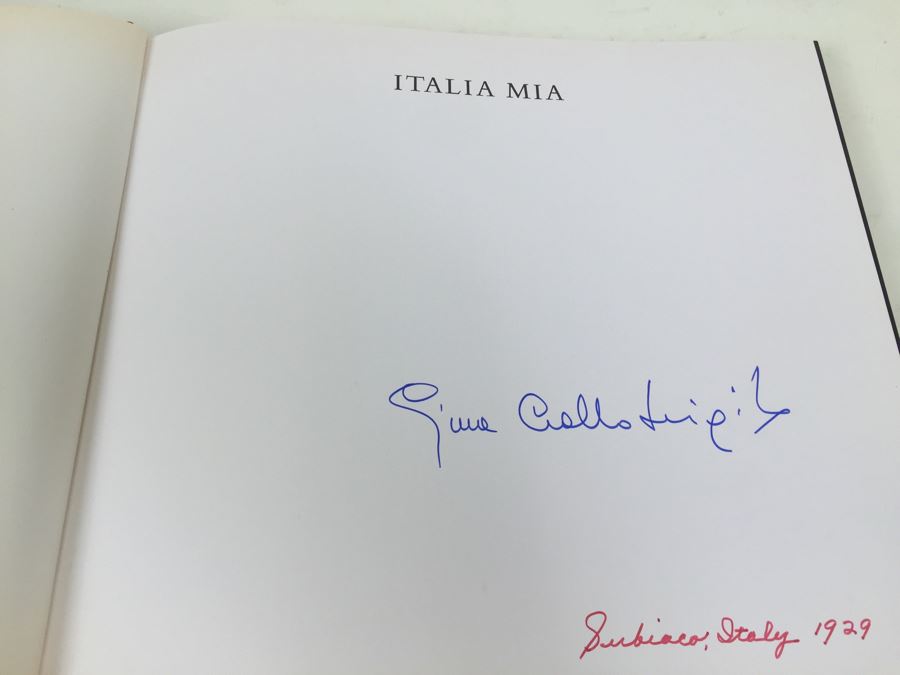 Italia Mia Italian Photographs Book Signed Copy By Gina Lollobrigida [Photo 2]