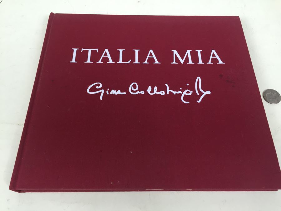 Italia Mia Italian Photographs Book Signed Copy By Gina Lollobrigida