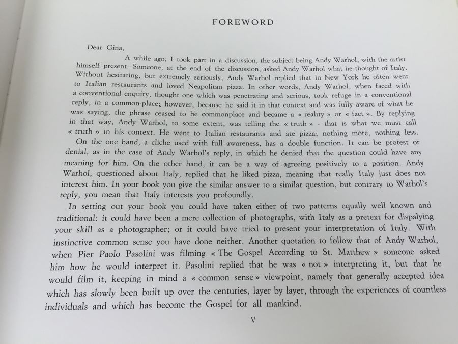 Italia Mia Italian Photographs Book Signed Copy By Gina Lollobrigida [Photo 8]