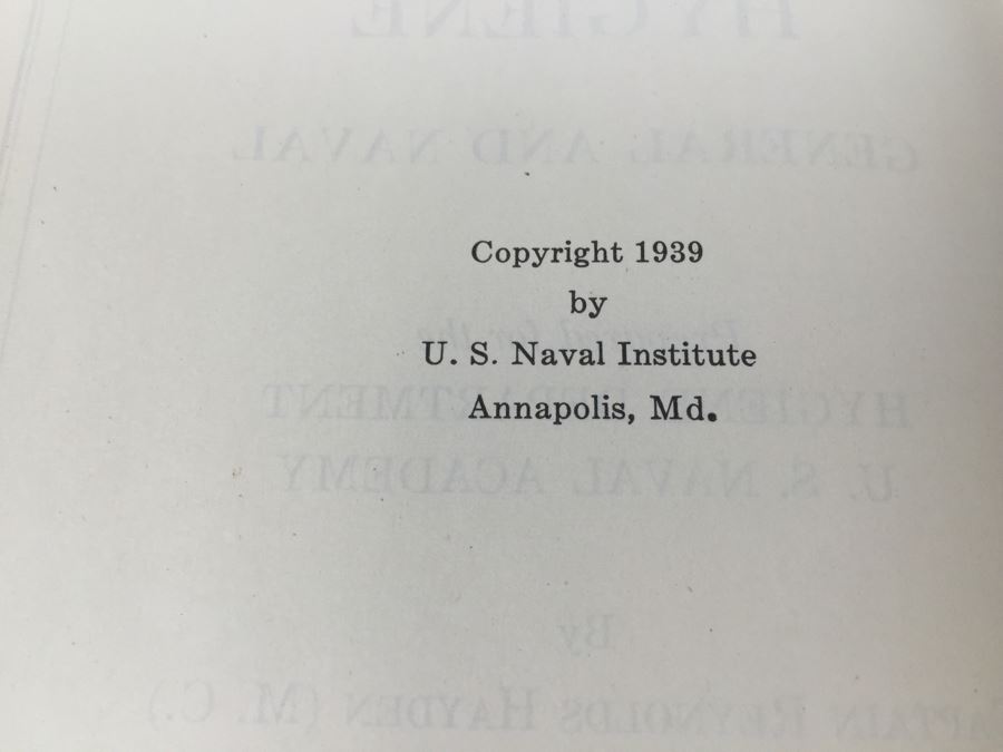 Elementary Hygiene General And Naval U.S. Naval Academy 1939 [Photo 5]