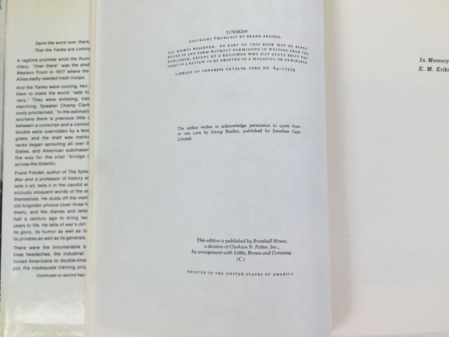 Over There Book By Frank Freidel 1964 [Photo 4]