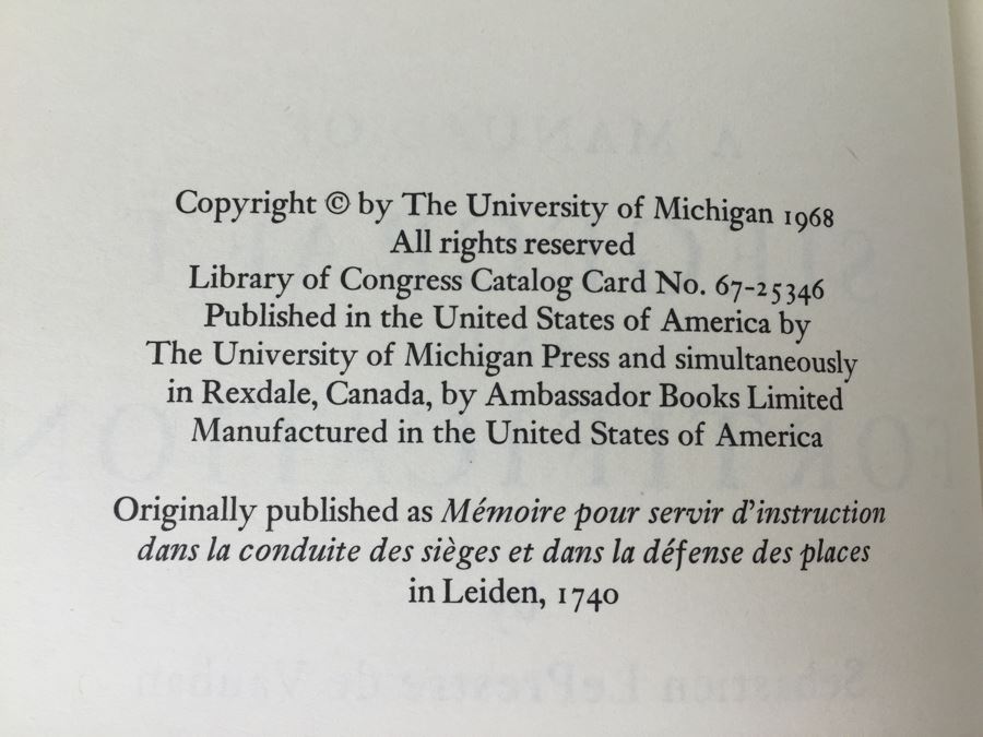 A Manual Of Siegecraft And Fortification By George A. Rothrock 1968 [Photo 3]
