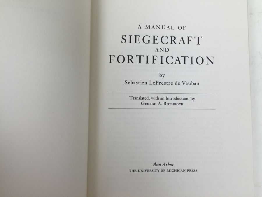 A Manual Of Siegecraft And Fortification By George A. Rothrock 1968 [Photo 4]