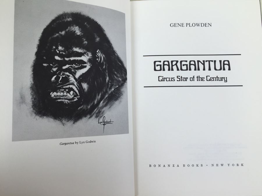 Gargantua Circus Star Of The Century Book By Gene Plowden 1972 [Photo 2]