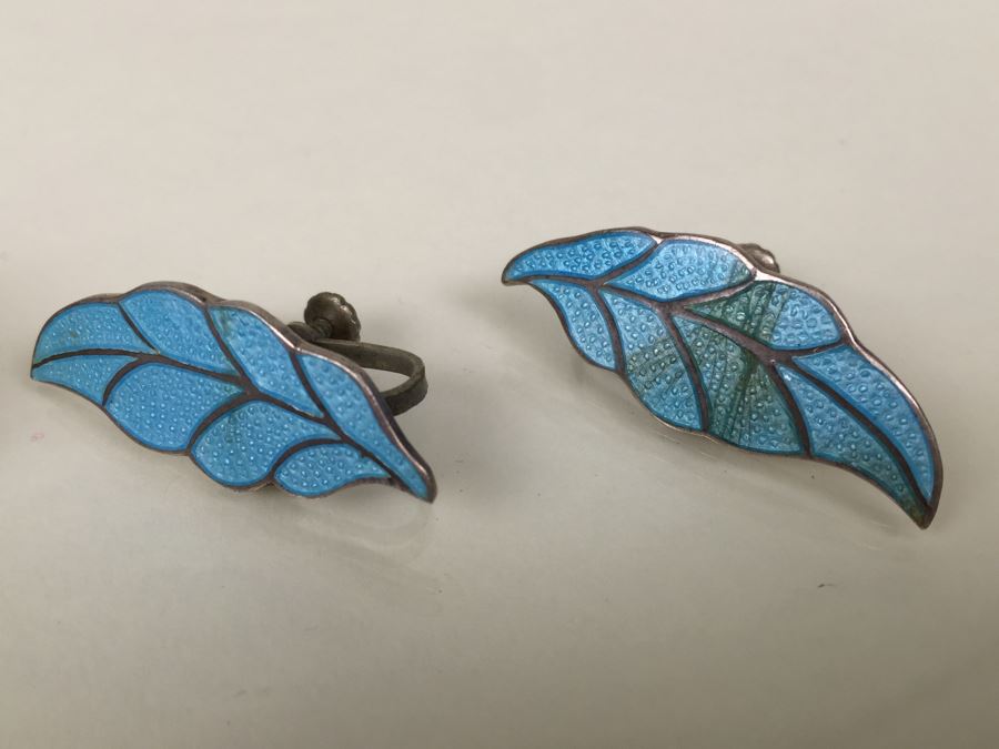 Various Sterling Silver Earrings Including Sauteur Renoir Modernist Earrings And Sterling Bracelet 35.6g [Photo 5]