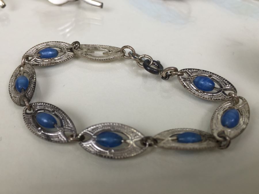 Various Sterling Silver Earrings Including Sauteur Renoir Modernist Earrings And Sterling Bracelet 35.6g [Photo 4]