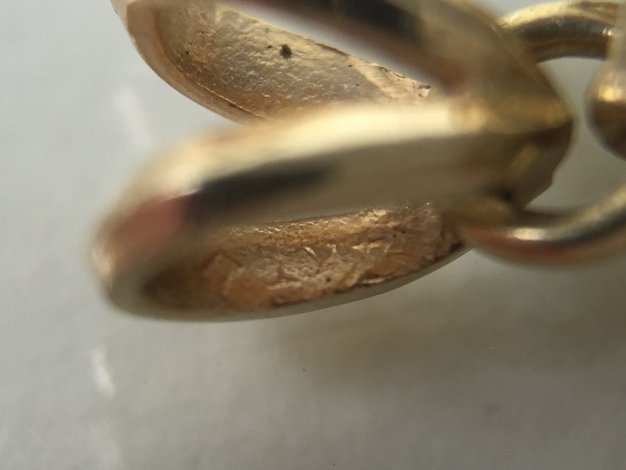 14K Gold Pendant With Diamonds And Green Stones 1.1g [Photo 12]