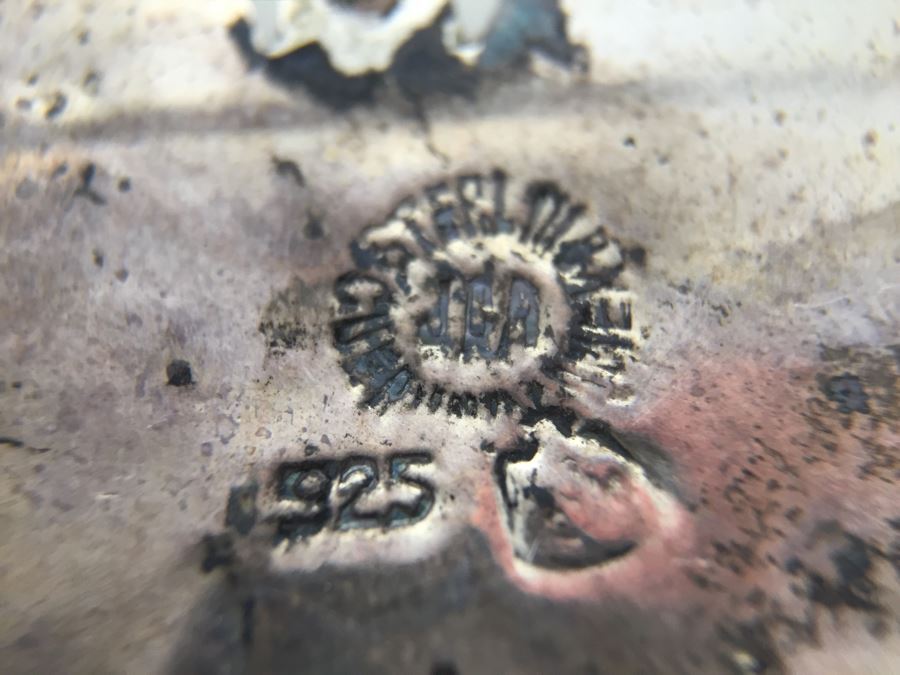 Sterling Silver Butterfly Brooch With Mother Of Pearl Inlay Signed 8.1g [Photo 11]