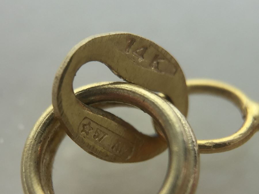 14K Gold Chain Necklace 1.3g [Photo 6]