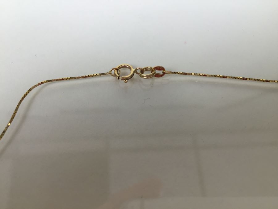 14K Gold Chain Necklace 1.3g [Photo 4]