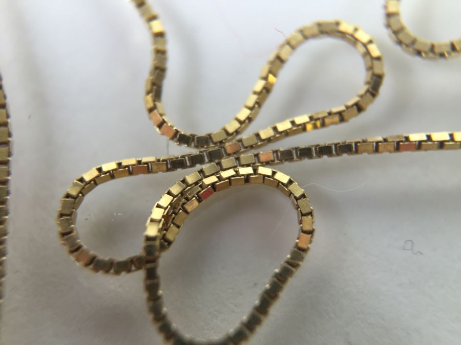 14K Gold Chain Necklace 1.3g [Photo 2]