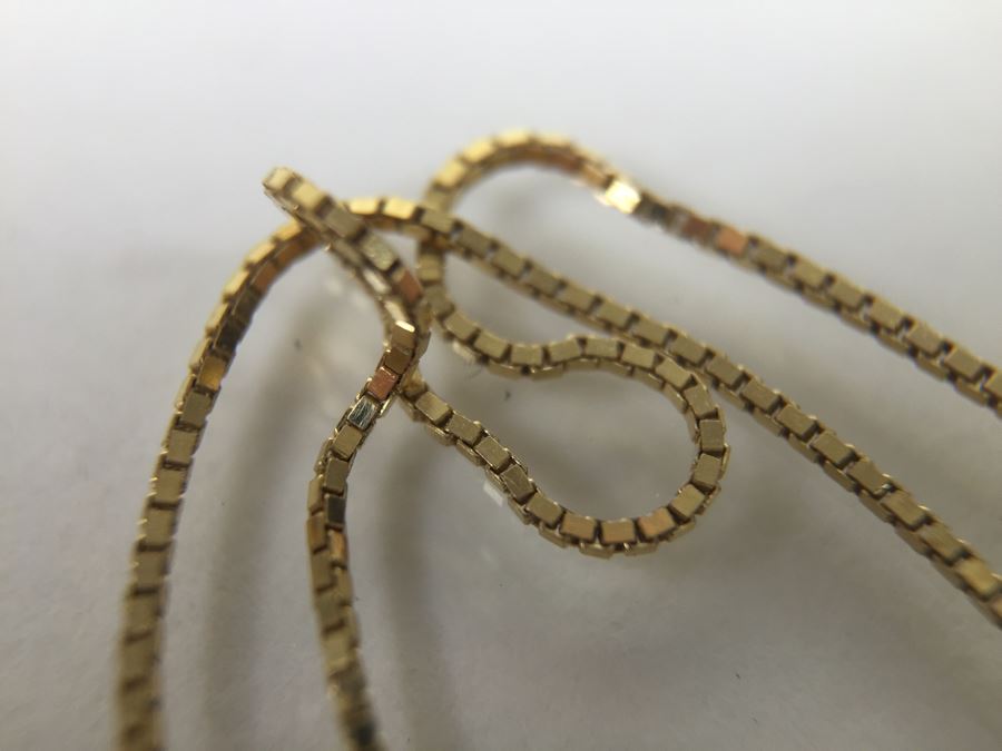 14K Gold Chain Necklace 1.3g [Photo 7]