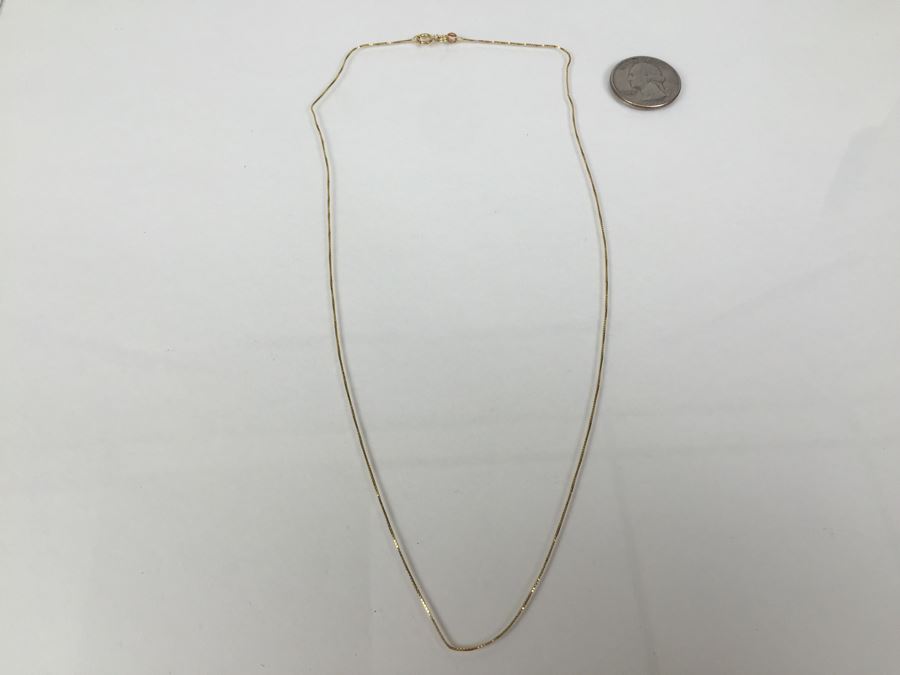 14K Gold Chain Necklace 1.3g