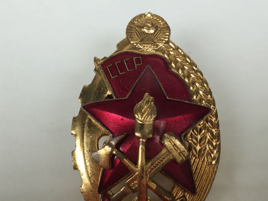 Old CCCP Russian Firefighter Badge Pin [Photo 5]