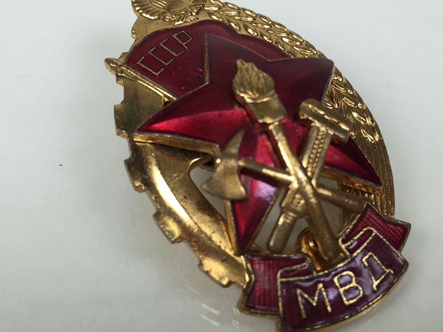 Old CCCP Russian Firefighter Badge Pin [Photo 8]