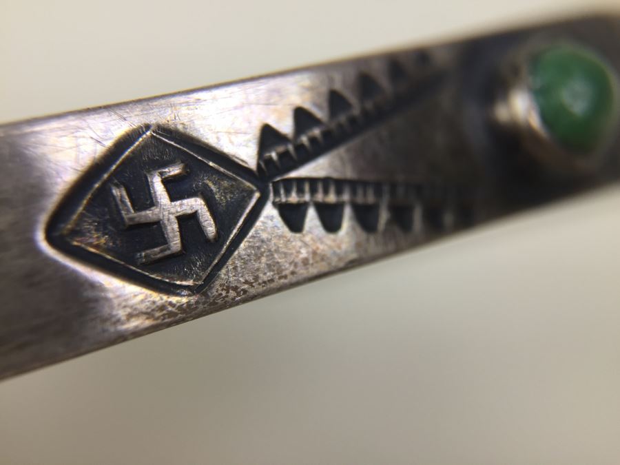 Vintage Antique Old Pawn Hand Stamped Native America Child's Cuff Bracelet [Photo 2]