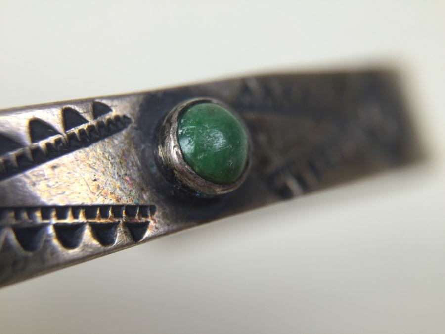 Vintage Antique Old Pawn Hand Stamped Native America Child's Cuff Bracelet [Photo 3]