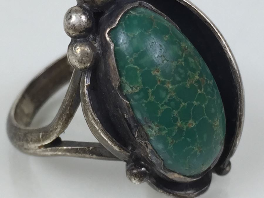 Jewelry Lot With Old Turquoise Ring (Mostly Costume Rings) [Photo 2]