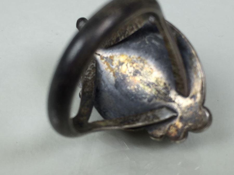 Jewelry Lot With Old Turquoise Ring (Mostly Costume Rings) [Photo 29]