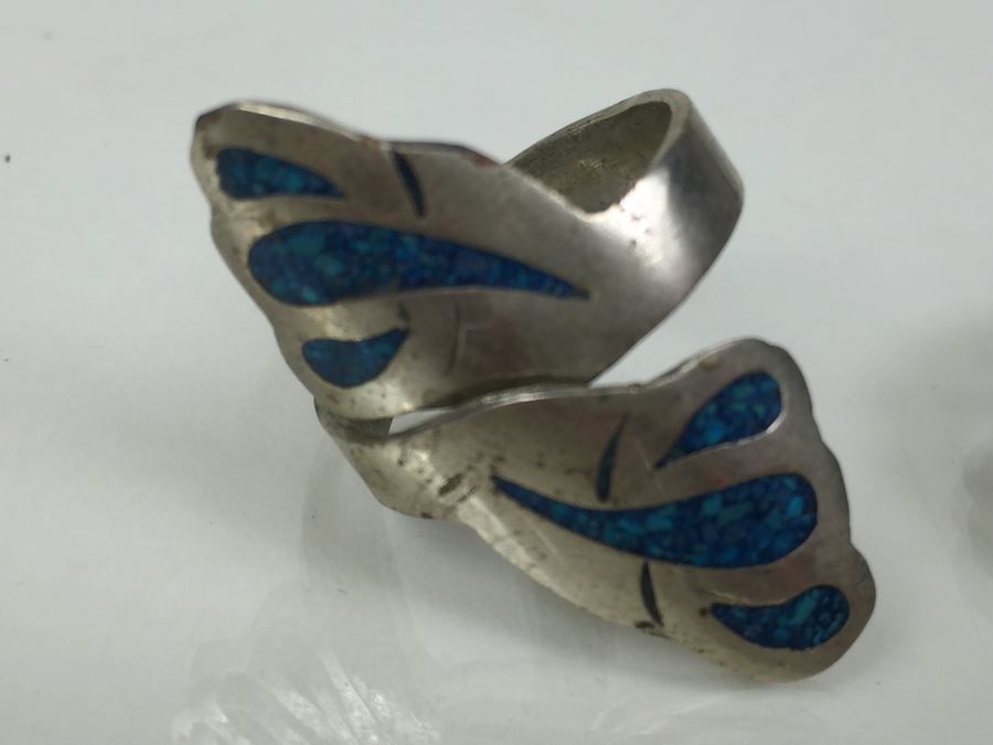 Jewelry Lot With Old Turquoise Ring (Mostly Costume Rings) [Photo 21]