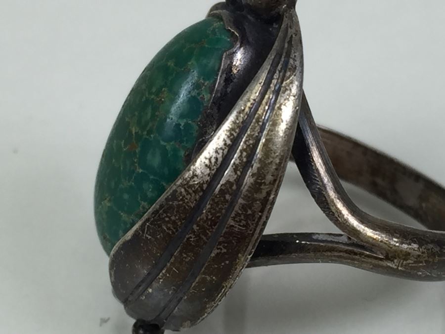 Jewelry Lot With Old Turquoise Ring (Mostly Costume Rings) [Photo 25]