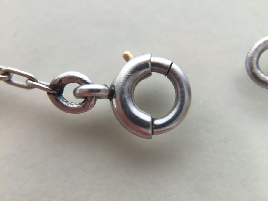 Stunning 18K Necklace With Diamonds And Pearls 8g [Photo 14]