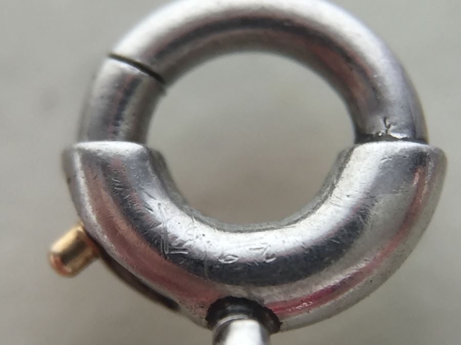 Stunning 18K Necklace With Diamonds And Pearls 8g [Photo 16]