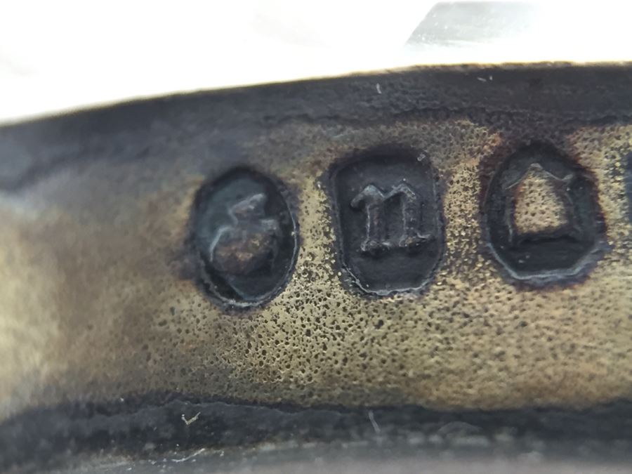 Antique Sterling Silver James Vickery London 1868 Hallmarks With Turquoise Accents [Photo 14]