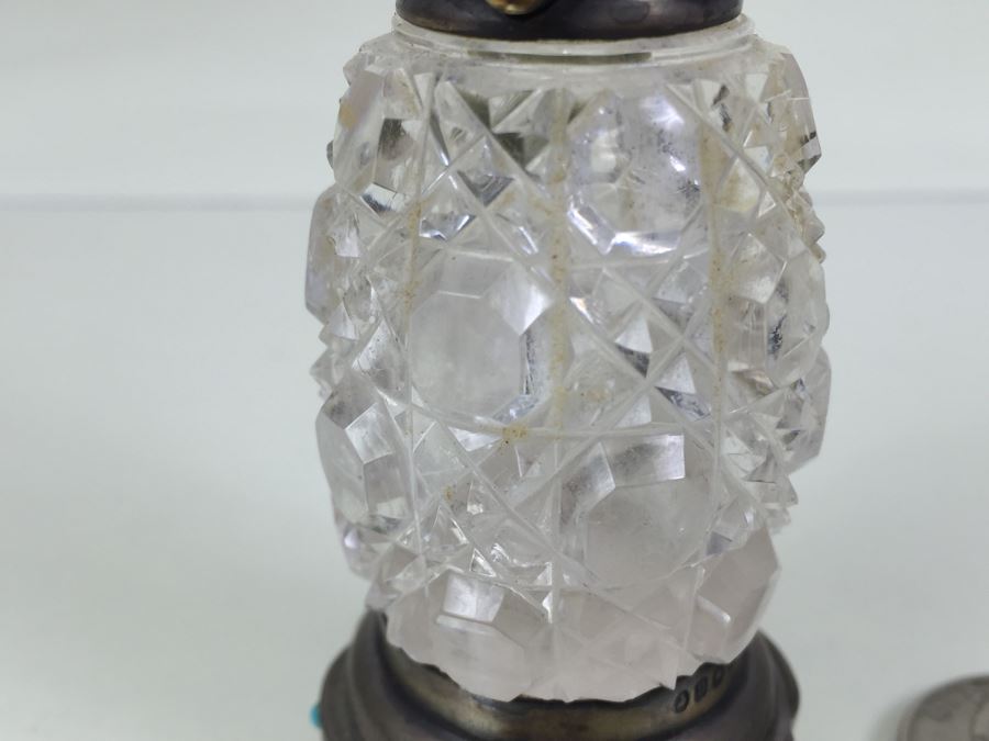 Antique Sterling Silver James Vickery London 1868 Hallmarks With Turquoise Accents [Photo 6]