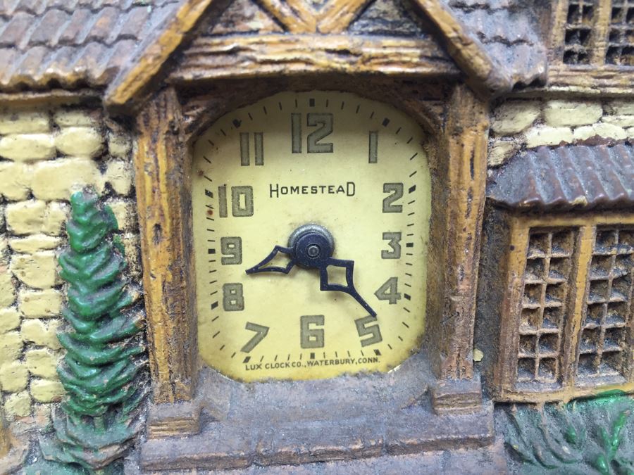 Vintage Clock Homestead By Lux Clock Co., Waterbury, Conn. [Photo 2]