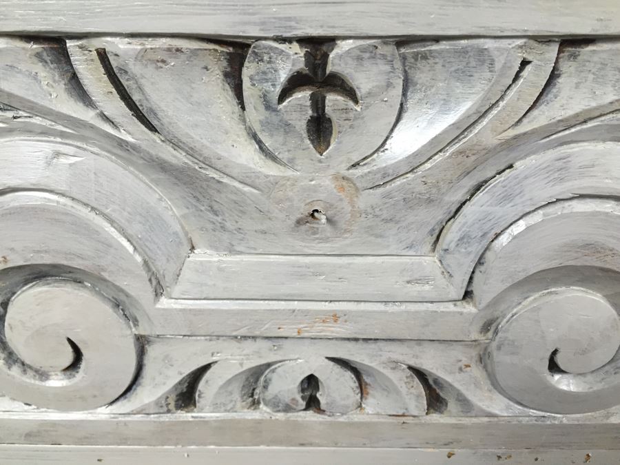 6-Drawer Vintage Chest Of Drawers Dresser Half Painted [Photo 8]