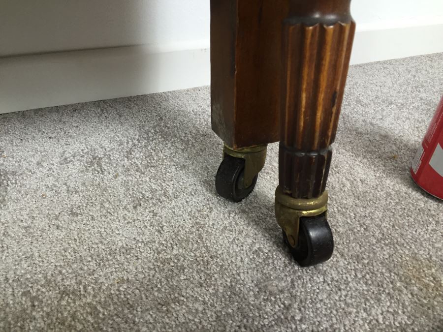 Queen Size Wooden Bed On Casters [Photo 6]