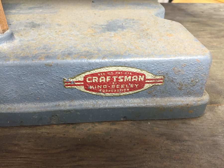 JUST ADDED - Craftsman Belt Sander With Wooden Work Bench On Casters Model No. 103-22350 [Photo 2]