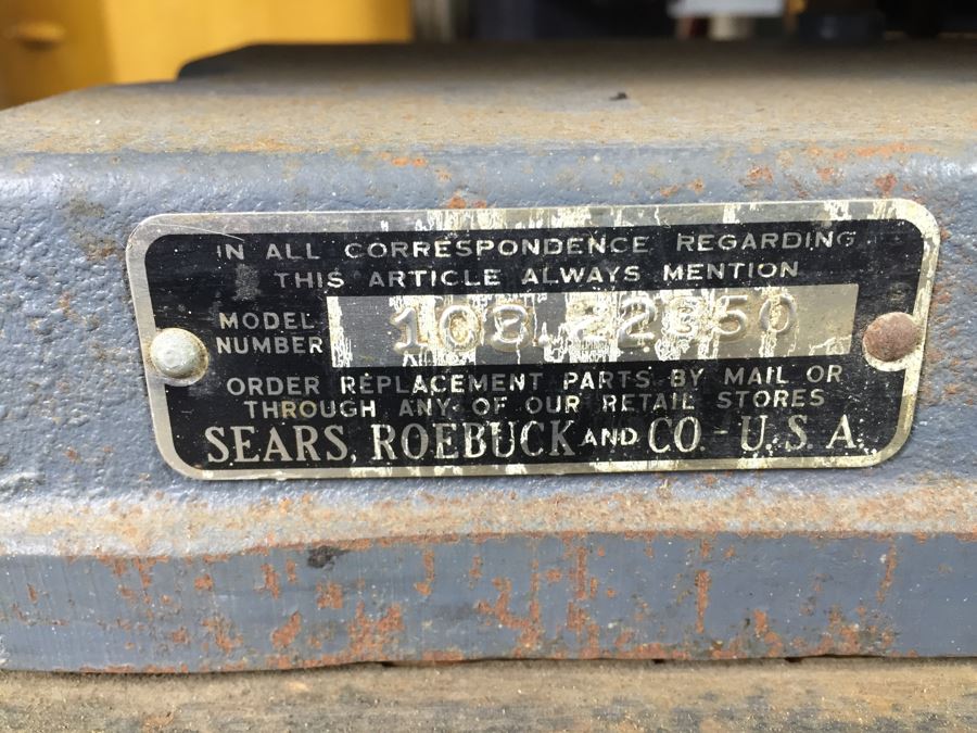 JUST ADDED - Craftsman Belt Sander With Wooden Work Bench On Casters Model No. 103-22350 [Photo 8]