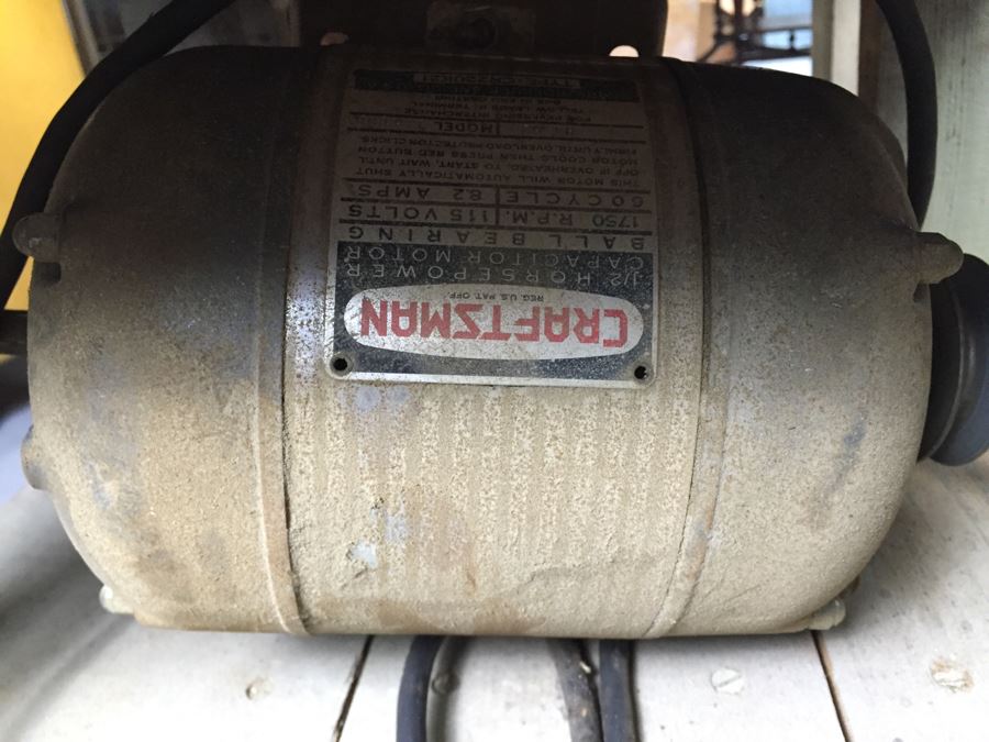 JUST ADDED - Craftsman Belt Sander With Wooden Work Bench On Casters Model No. 103-22350 [Photo 10]