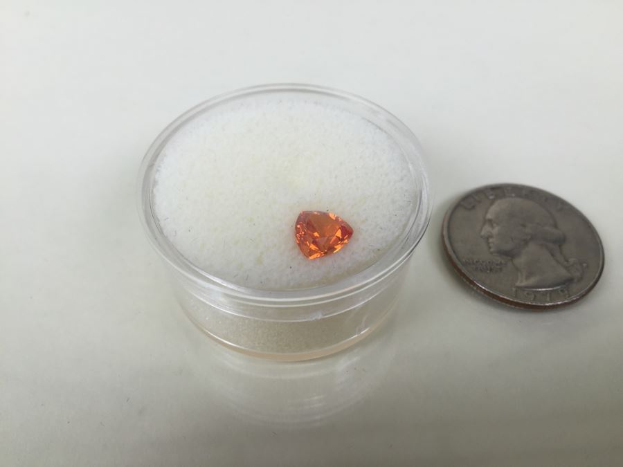 1.80CTS Orange Saphire Gemstone 7X7
