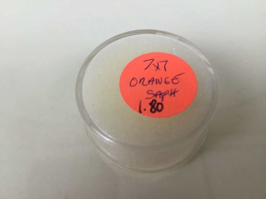 1.80CTS Orange Saphire Gemstone 7X7 [Photo 3]