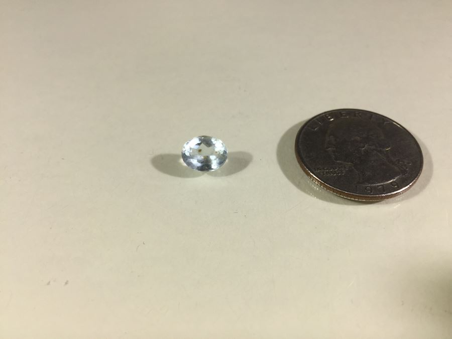 1.65CTS Aquamarine Gemstone Oval 9X7 [Photo 6]