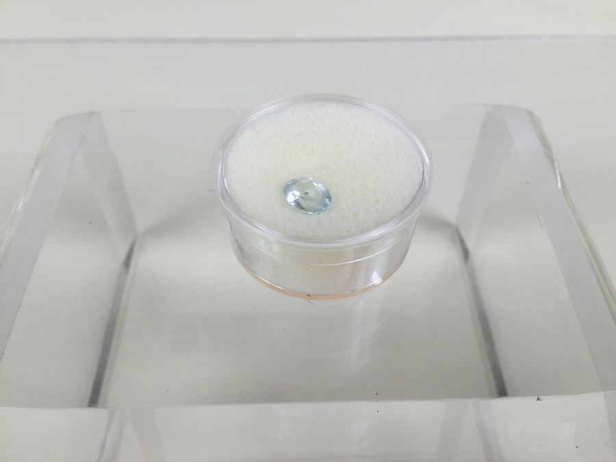 1.65CTS Aquamarine Gemstone Oval 9X7 [Photo 1]