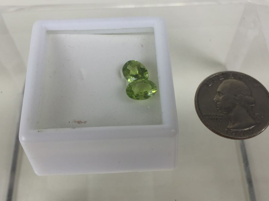 2.45CTW AVG Oval Peridot Matched Pair 8X6MM [Photo 1]