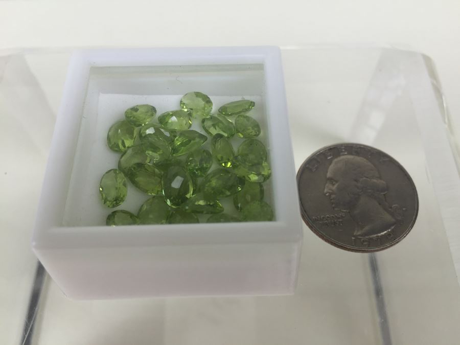 23.00CTW Peridot Gemstones 7X5 [Photo 1]