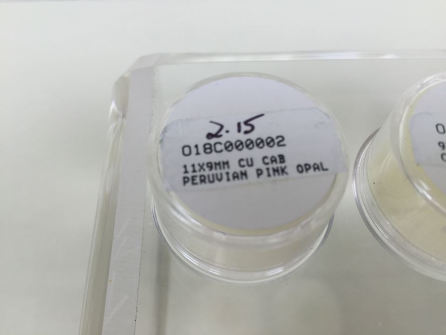 11X9MM CU Cab Peruvian Pink Opal And 9X7MM CU Cab Nat Bl Color Peruvian Opal Gemstones [Photo 5]