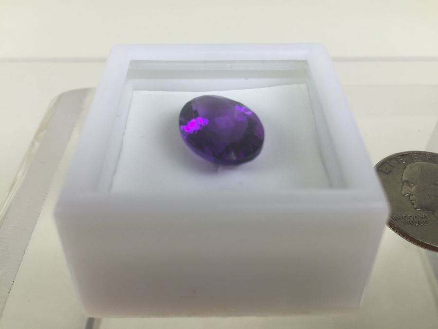 8.60CTW Amethyst Gemstone Oval 15x12MM [Photo 4]