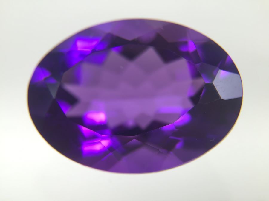 8.60CTW Amethyst Gemstone Oval 15x12MM [Photo 9]